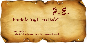 Harkányi Enikő névjegykártya
